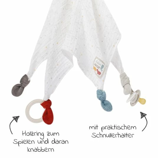 Baby Fehn Schmusetuch Deluxe NATUR aus Bio-Baumwolle - Löwe 2 Baby Fehn Schmusetuch Deluxe NATUR aus Bio-Baumwolle - Löwe – Bild 2