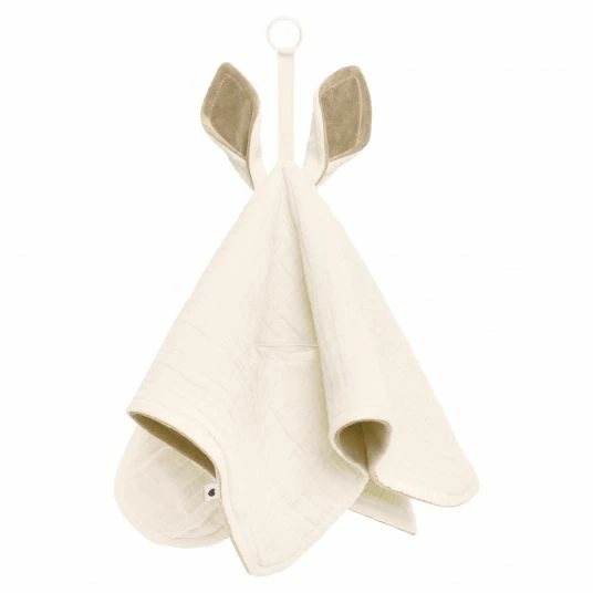 Bibs Schmusetuch mit Känguru-Ohren und Schnullerbefestigung - Ivory 1 Bibs Schmusetuch mit Känguru-Ohren und Schnullerbefestigung - Ivory