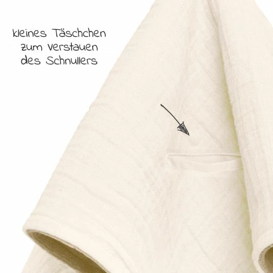 Bibs Schmusetuch mit Känguru-Ohren und Schnullerbefestigung - Ivory 3 Bibs Schmusetuch mit Känguru-Ohren und Schnullerbefestigung - Ivory – Bild 3