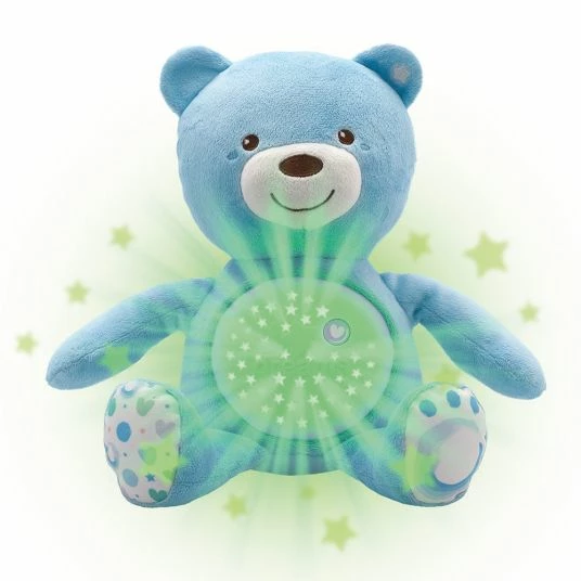 Chicco Kuscheltier mit Nachtlicht Baby Bär - Blau 3 Chicco Kuscheltier mit Nachtlicht Baby Bär - Blau – Bild 3