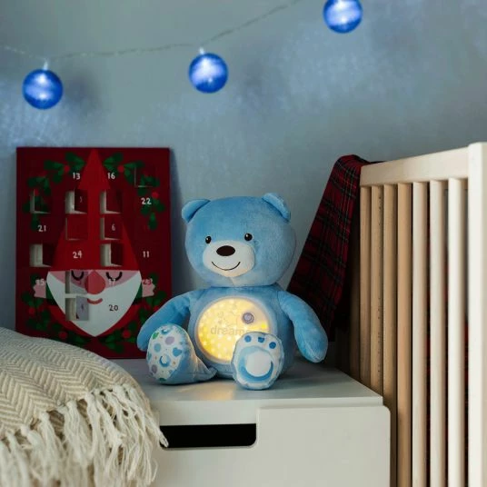 Chicco Kuscheltier mit Nachtlicht Baby Bär - Blau 4 Chicco Kuscheltier mit Nachtlicht Baby Bär - Blau – Bild 4
