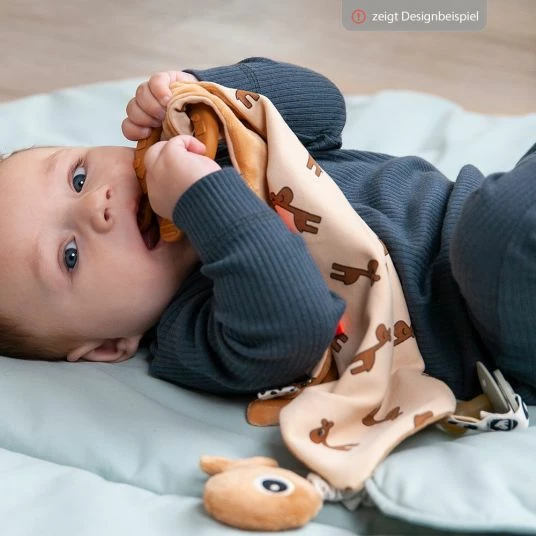 Done by Deer Schmusetuch mit Beißring & Schnullerhalter - Croco - Grün 4 Done by Deer Schmusetuch mit Beißring & Schnullerhalter - Croco - Grün – Bild 4