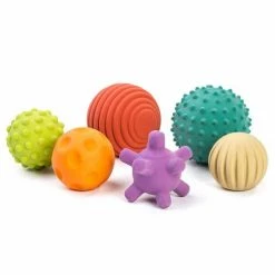 Miniland Motorik-Bälle 6er Pack Sensory Balls aus Naturkautschuk