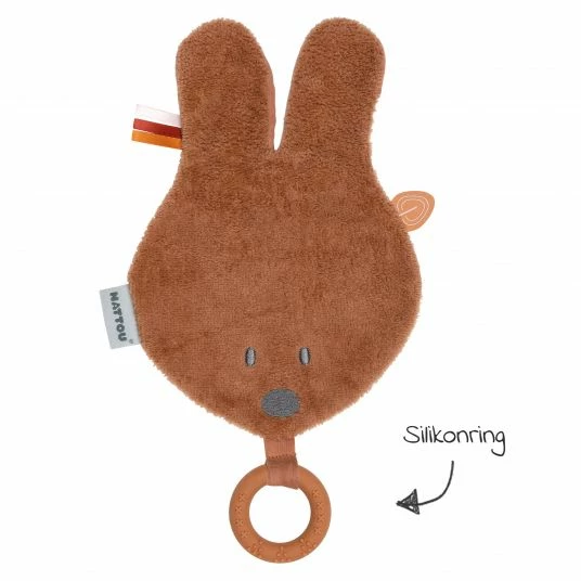 Nattou Schmusetusch mit Silikon-Ring Hase 33 cm - Susie & Bonnie - Rust 2 Nattou Schmusetusch mit Silikon-Ring Hase 33 cm - Susie & Bonnie - Rust – Bild 2