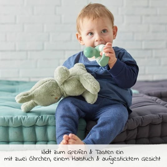 Nattou Kuscheltier Tipidou 33 cm - Hase - Grün 2 Nattou Kuscheltier Tipidou 33 cm - Hase - Grün – Bild 2